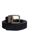 Dolce & Gabbana Black Goat Leather Metal Buckle Classic Belt - Eljoys Fashion 