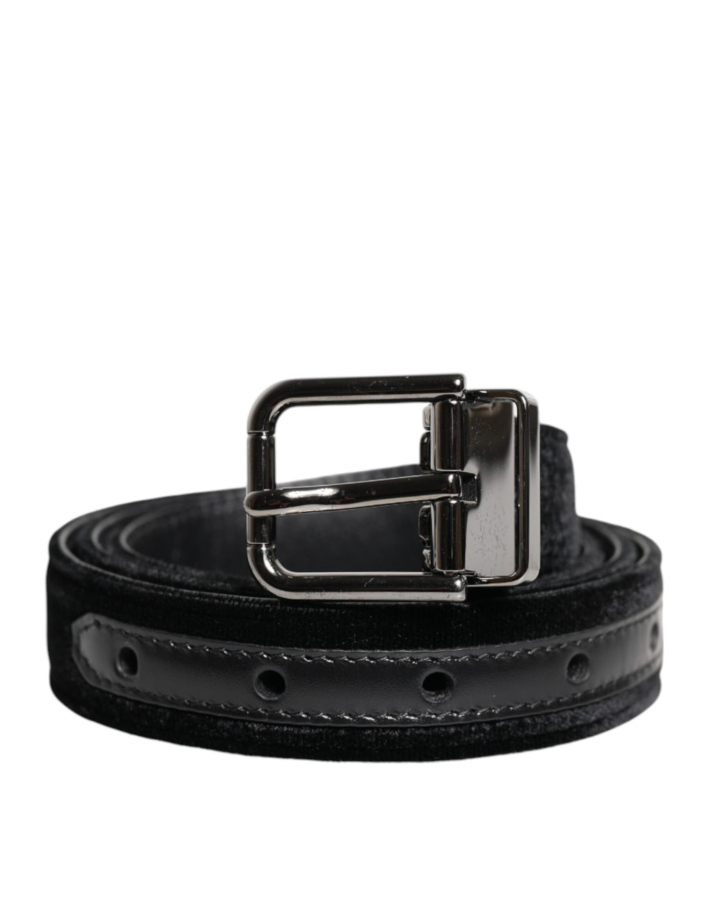 Dolce & Gabbana Black Leather Metal Buckle Classic Belt - Eljoys Fashion 