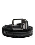 Dolce & Gabbana Black Leather Metal Buckle Classic Belt - Eljoys Fashion 
