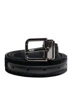 Dolce & Gabbana Black Leather Metal Buckle Classic Belt - Eljoys Fashion 