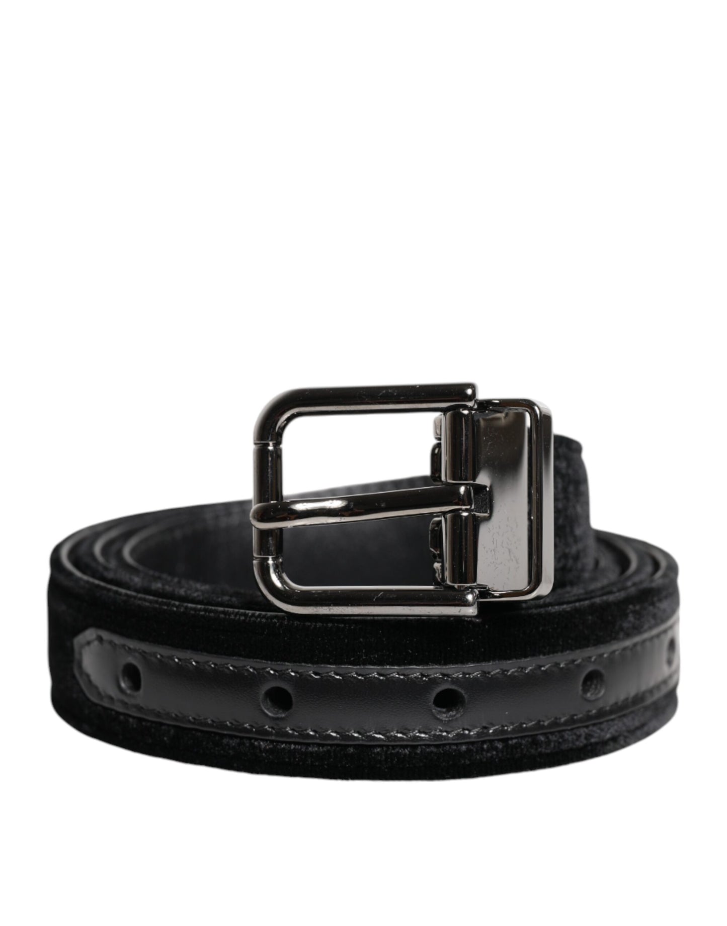 Dolce & Gabbana Black Leather Metal Buckle Classic Belt Dolce & Gabbana