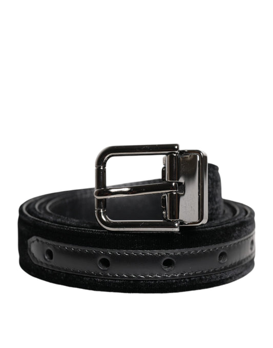 Dolce & Gabbana Black Leather Metal Buckle Classic Belt Dolce & Gabbana