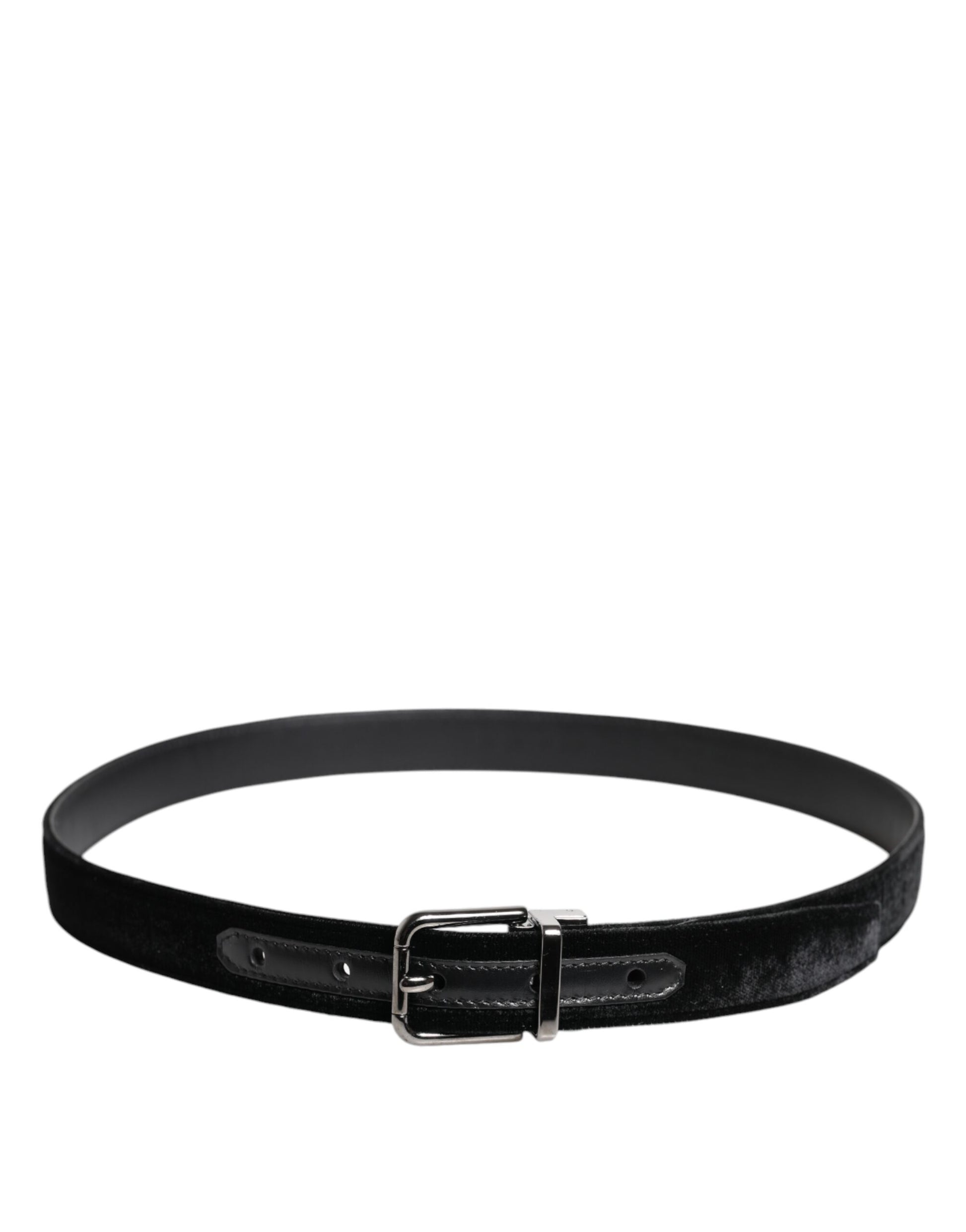 Dolce & Gabbana Black Leather Metal Buckle Classic Belt Dolce & Gabbana