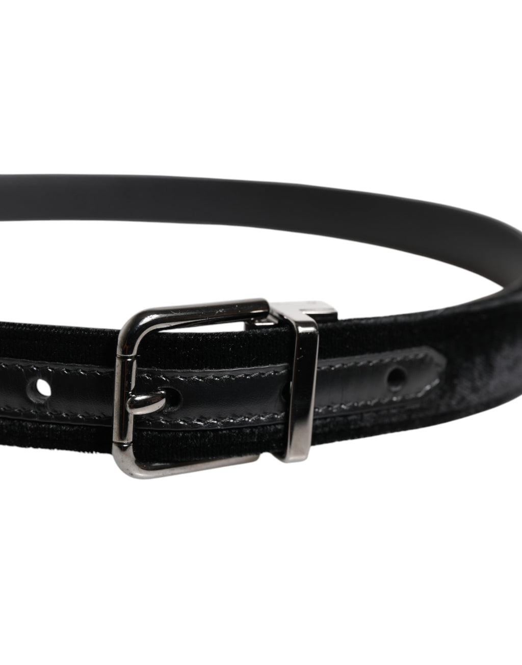 Dolce & Gabbana Black Leather Metal Buckle Classic Belt - Eljoys Fashion 