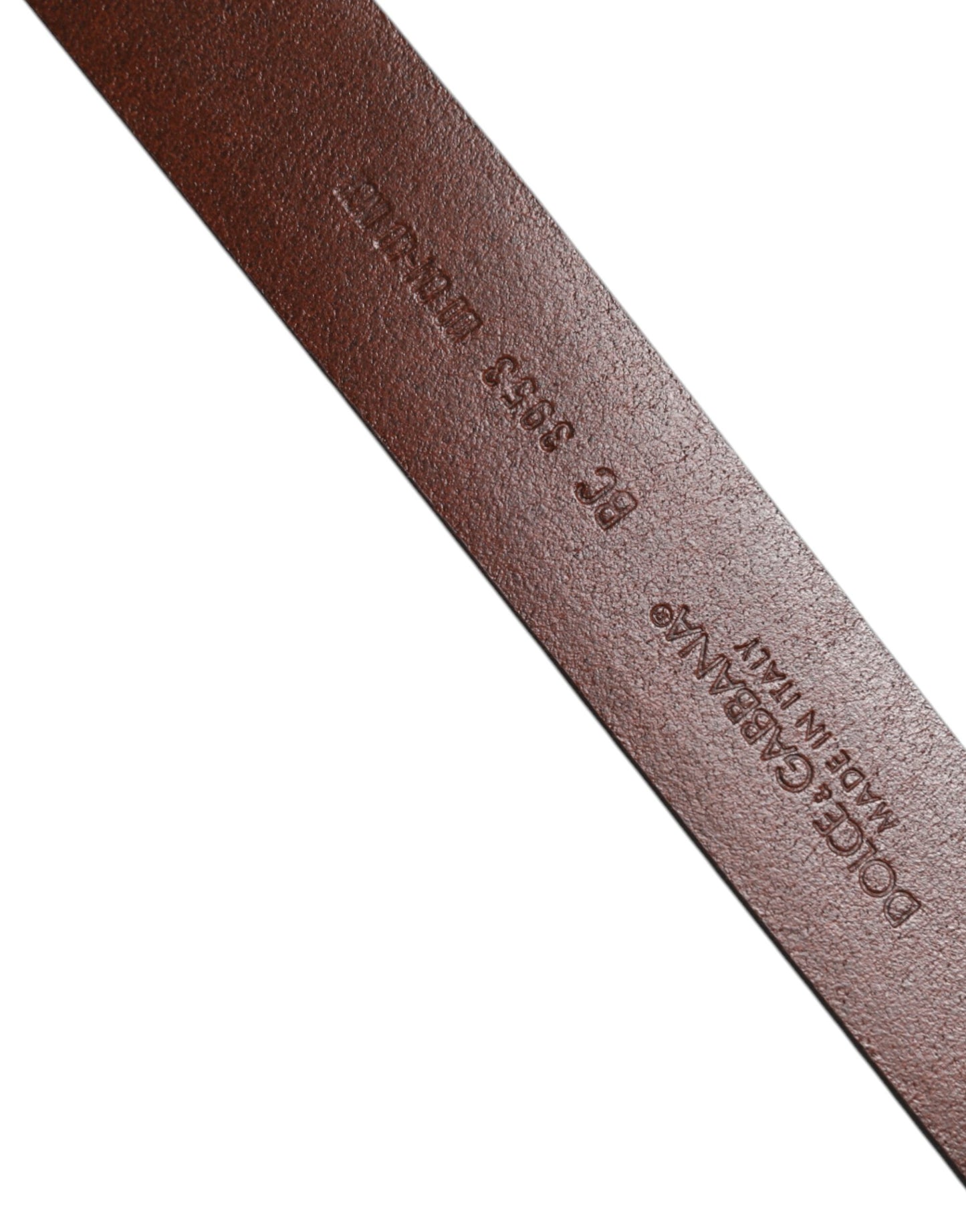 Dolce & Gabbana Brown Leather Classic Metal Logo Buckle Belt Dolce & Gabbana