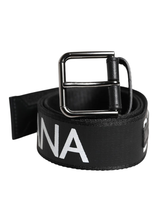 Dolce & Gabbana Black Leather Classic Metal Logo Buckle Belt Dolce & Gabbana