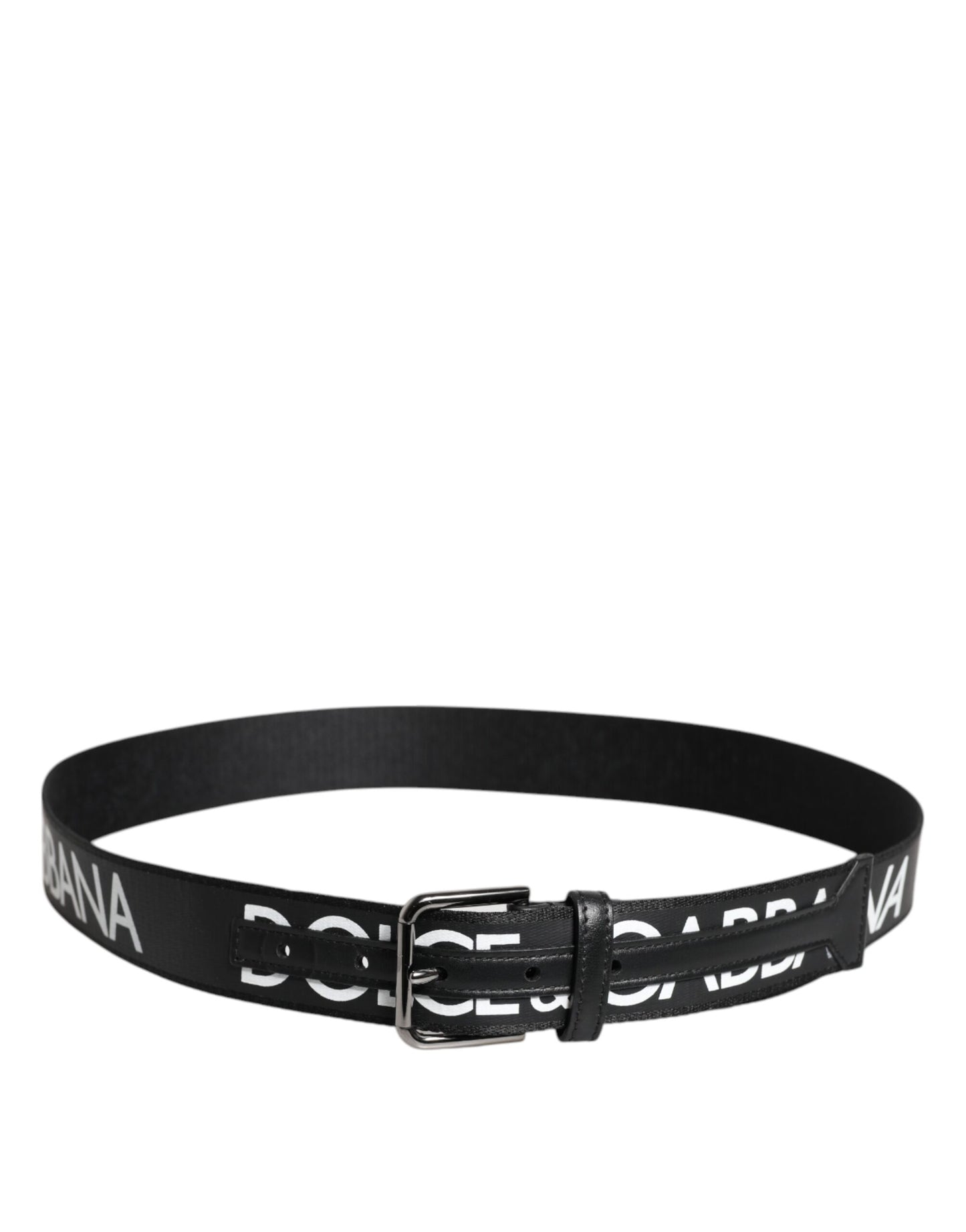 Dolce & Gabbana Black Leather Classic Metal Logo Buckle Belt Dolce & Gabbana