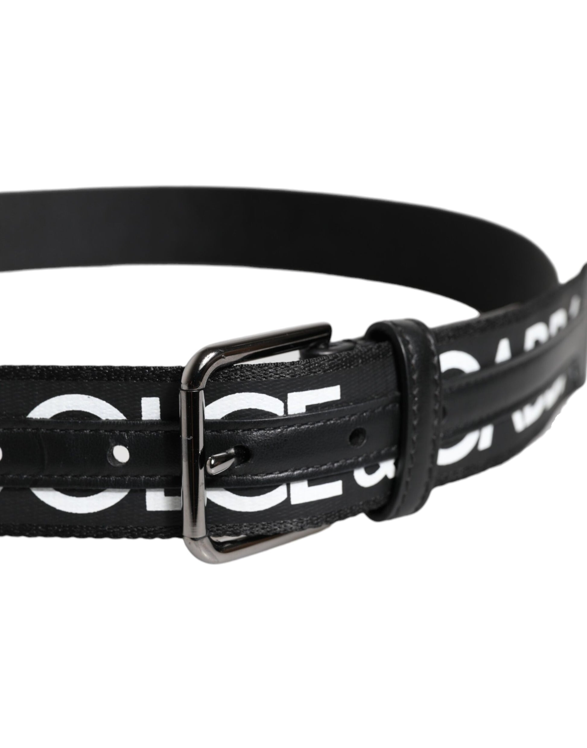Dolce & Gabbana Black Leather Classic Metal Logo Buckle Belt Dolce & Gabbana