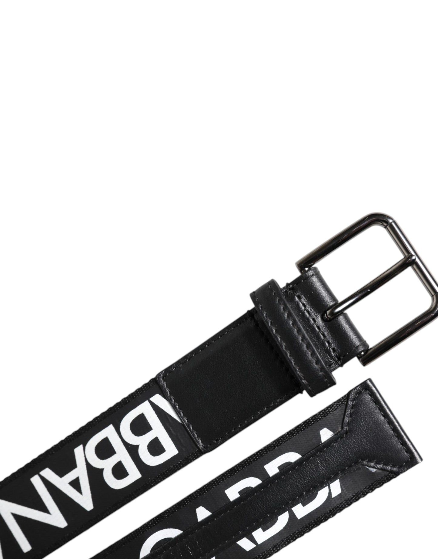 Dolce & Gabbana Black Leather Classic Metal Logo Buckle Belt Dolce & Gabbana