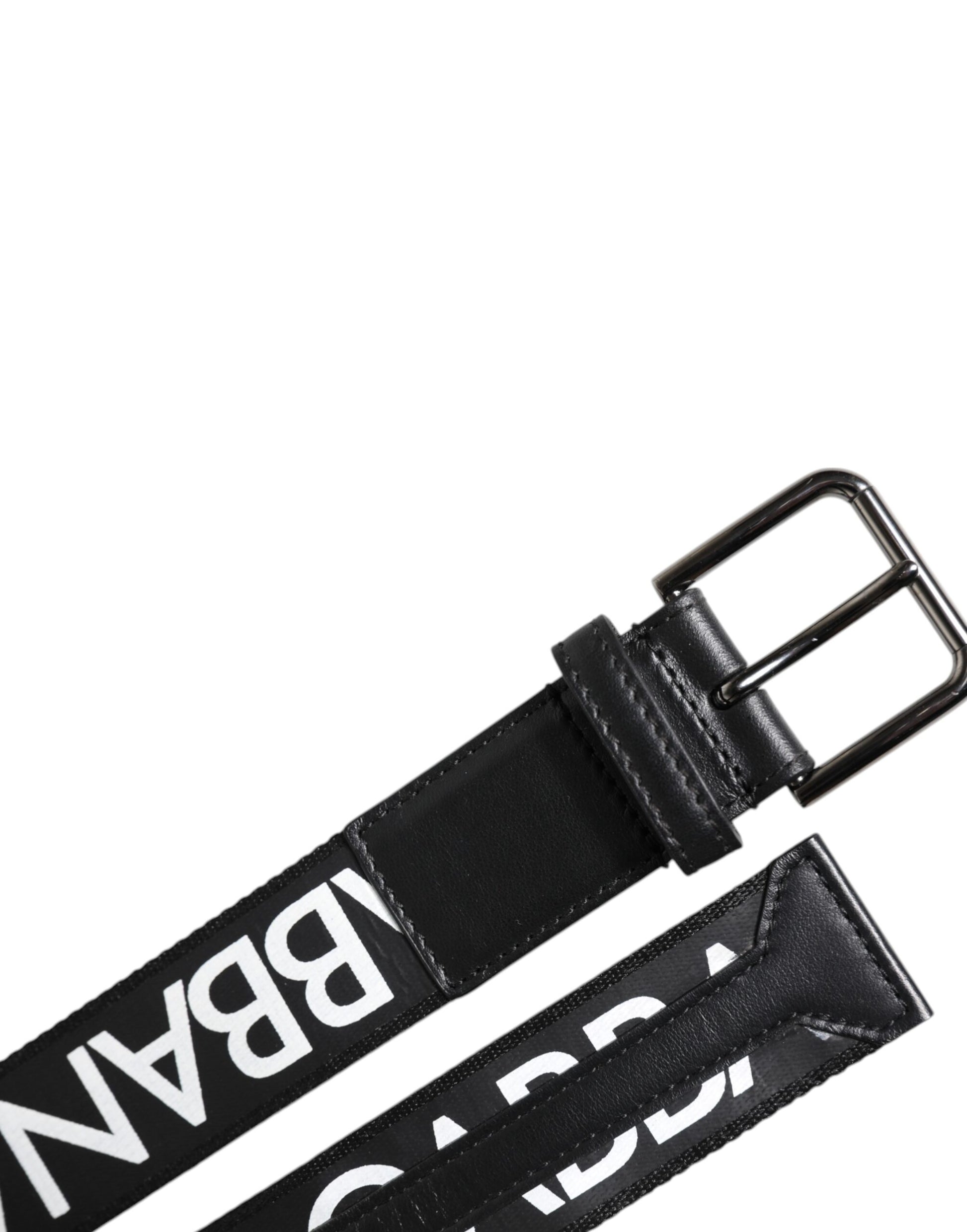 Dolce & Gabbana Black Leather Classic Metal Logo Buckle Belt Dolce & Gabbana