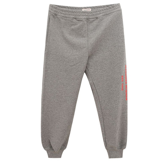 Alexander McQueen Chic Gray Cotton Blend Trousers Alexander McQueen