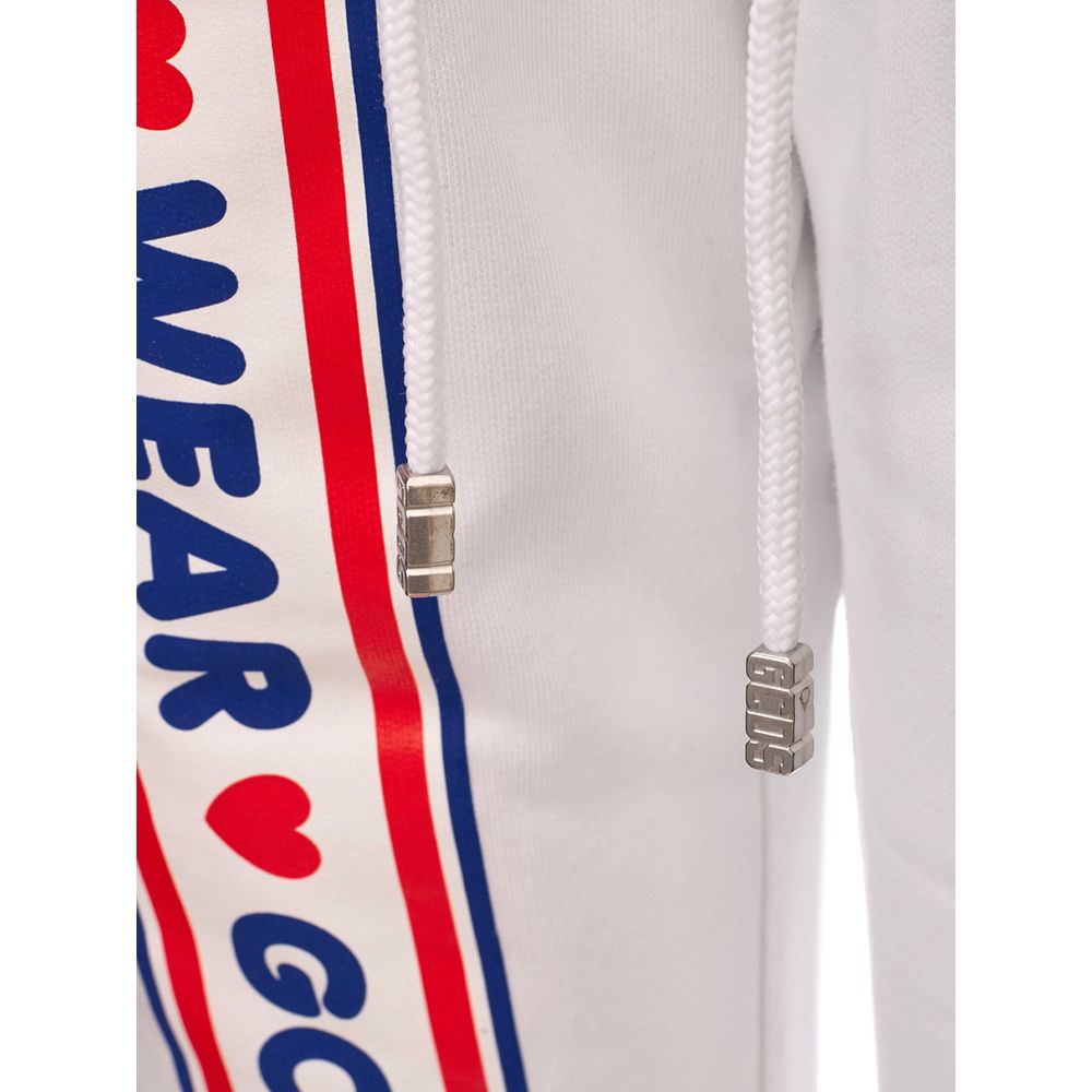 GCDS White Cotton Joggers Workout Pants