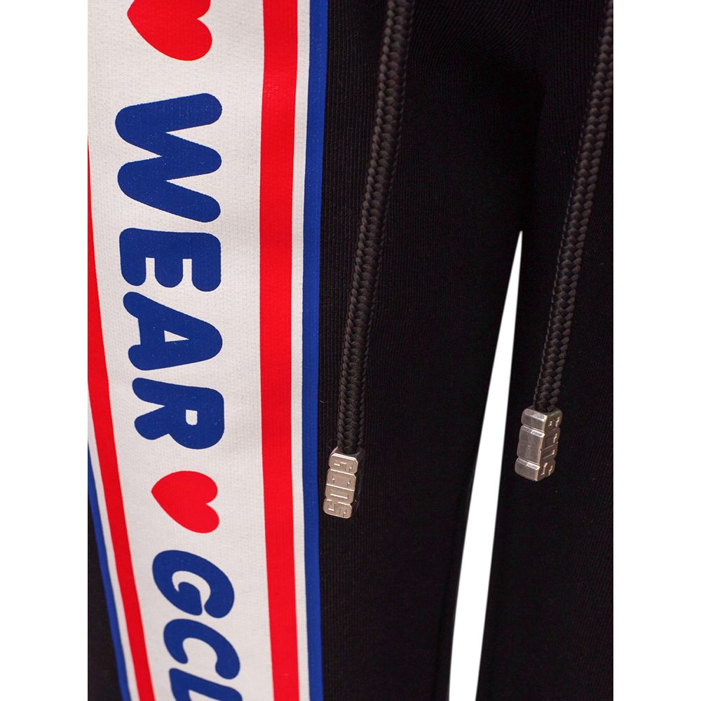 GCDS Black Cotton Joggers Workout Pants