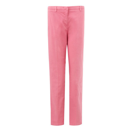 Lardini Elegant Cotton Pink Trousers for Sophisticated Style Lardini