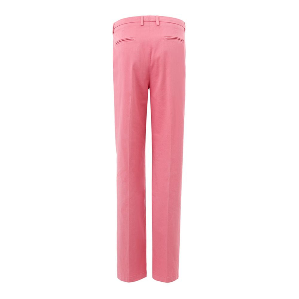 Lardini Elegant Cotton Pink Trousers for Sophisticated Style Lardini