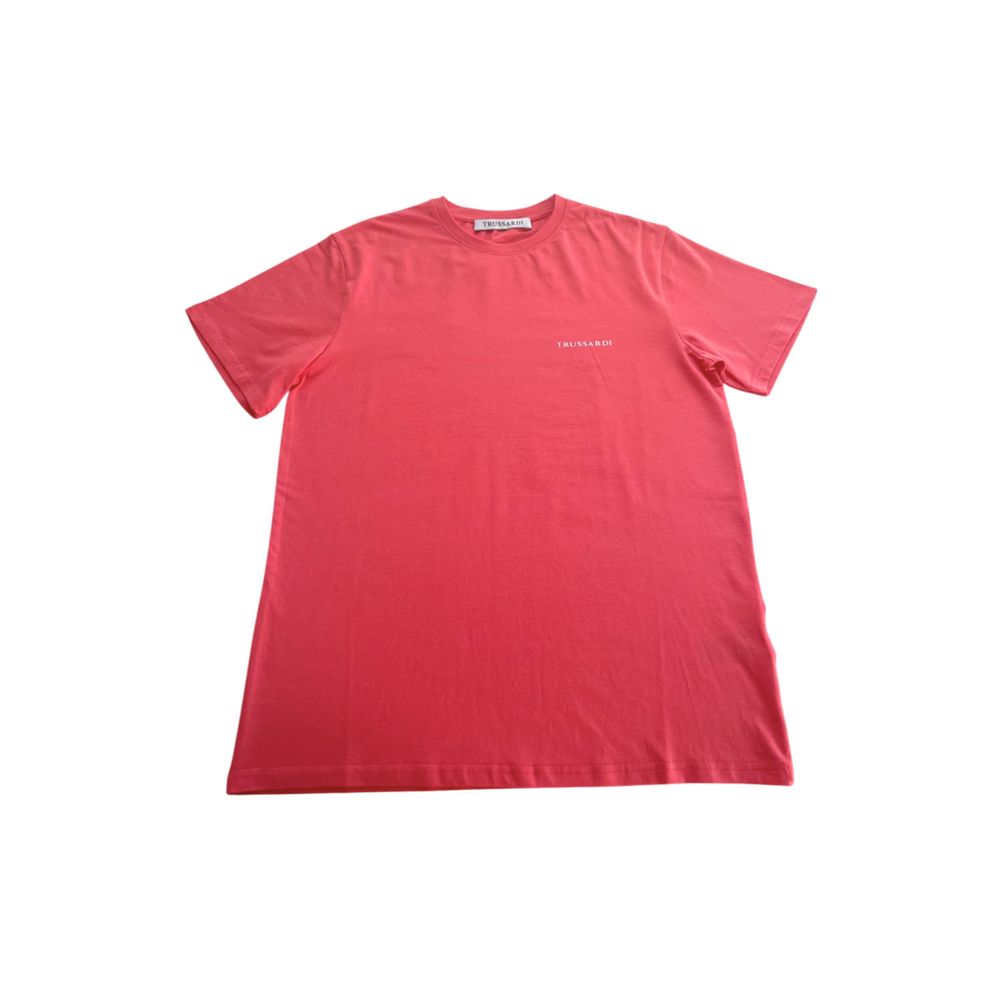 Trussardi Beachwear Red Cotton Men T-Shirt Trussardi Beachwear