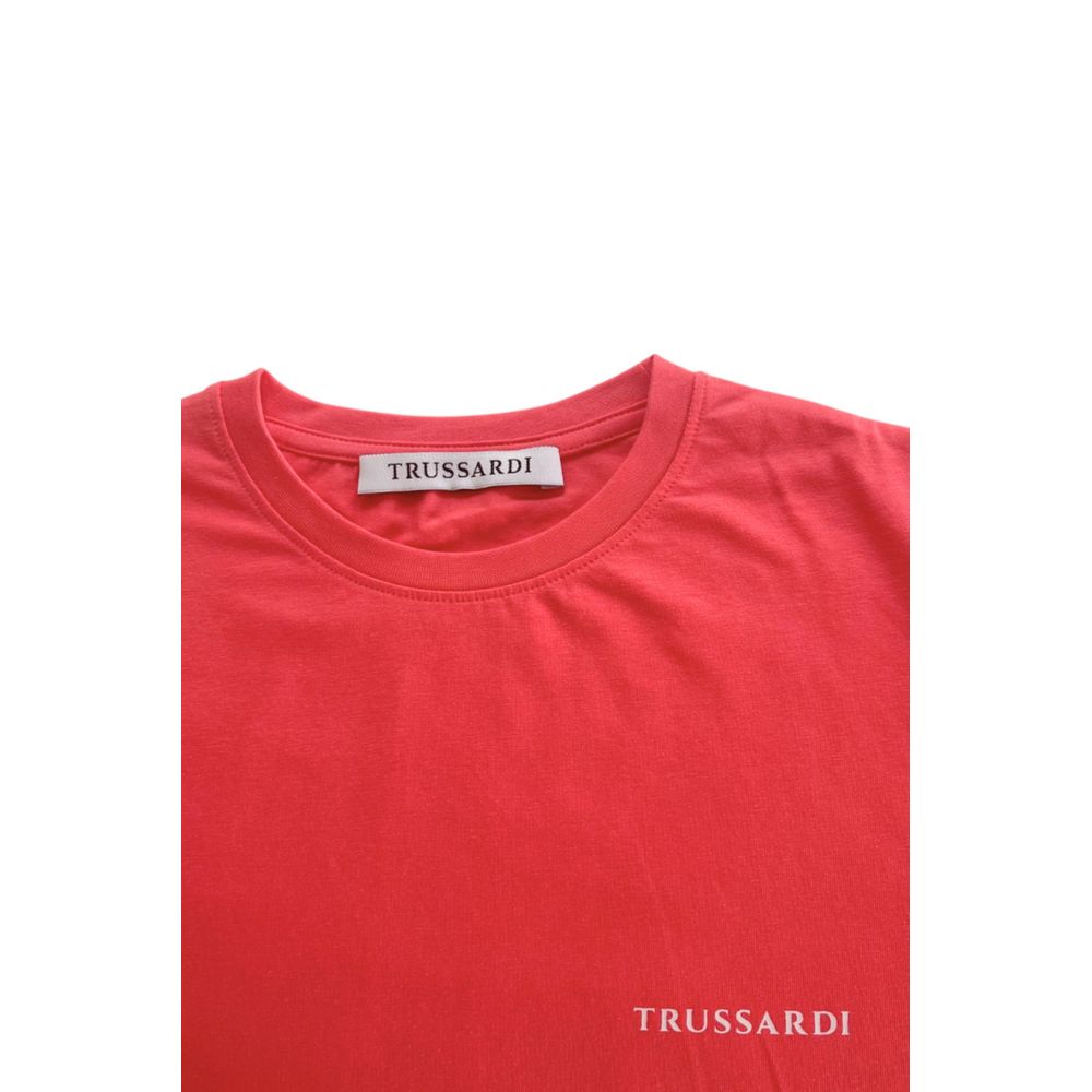 Trussardi Beachwear Red Cotton Men T-Shirt Trussardi Beachwear
