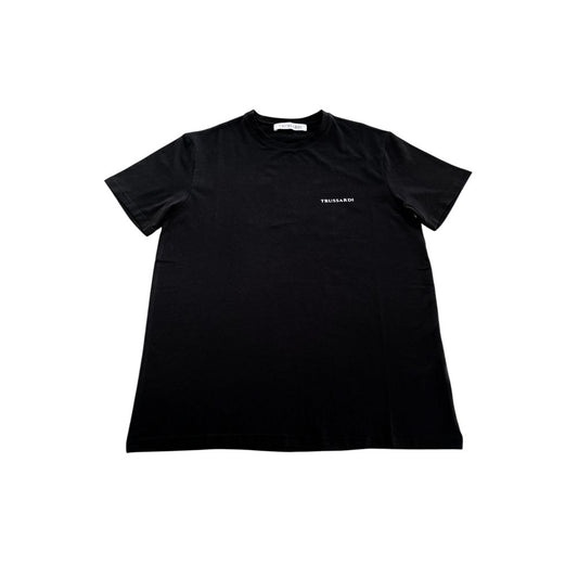 Trussardi Beachwear Black Cotton Men T-Shirt Trussardi Beachwear