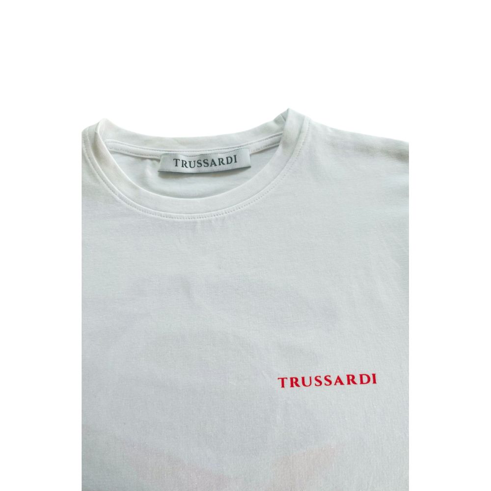 Trussardi Beachwear White Cotton Men's T-Shirt Trussardi Beachwear