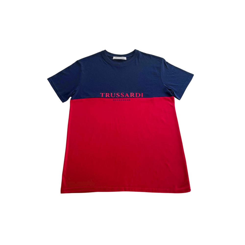 Trussardi Beachwear Red Cotton Men T-Shirt Trussardi Beachwear