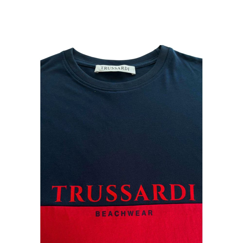 Trussardi Beachwear Red Cotton Men T-Shirt Trussardi Beachwear