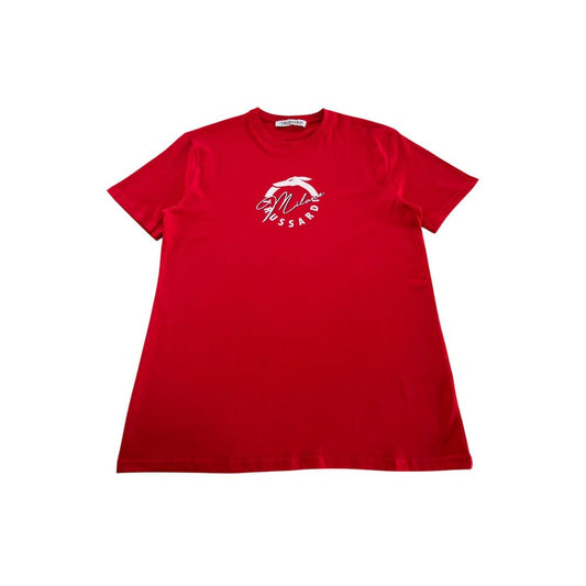Trussardi Beachwear Red Cotton Men T-Shirt Trussardi Beachwear