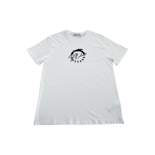 Trussardi Beachwear White Cotton Men T-Shirt Trussardi Beachwear