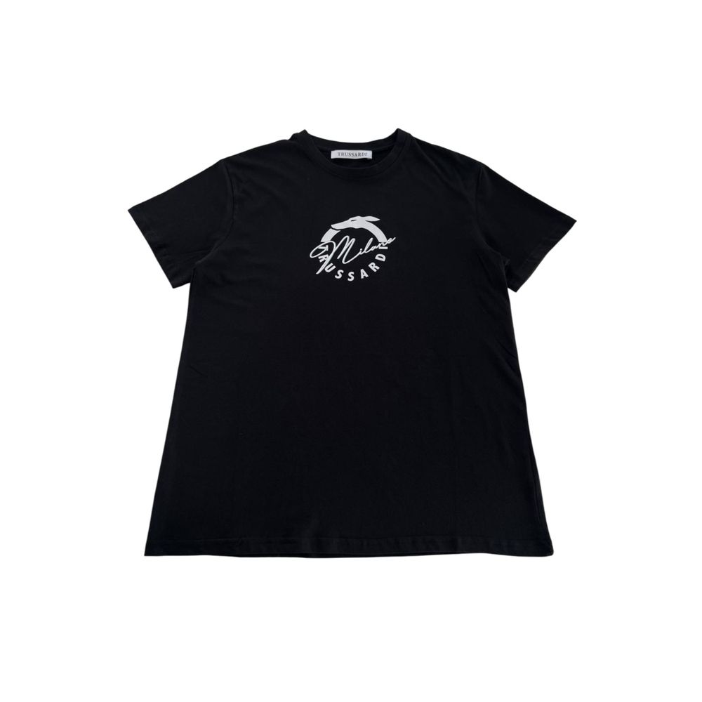 Trussardi Beachwear Black Cotton Men T-Shirt Trussardi Beachwear