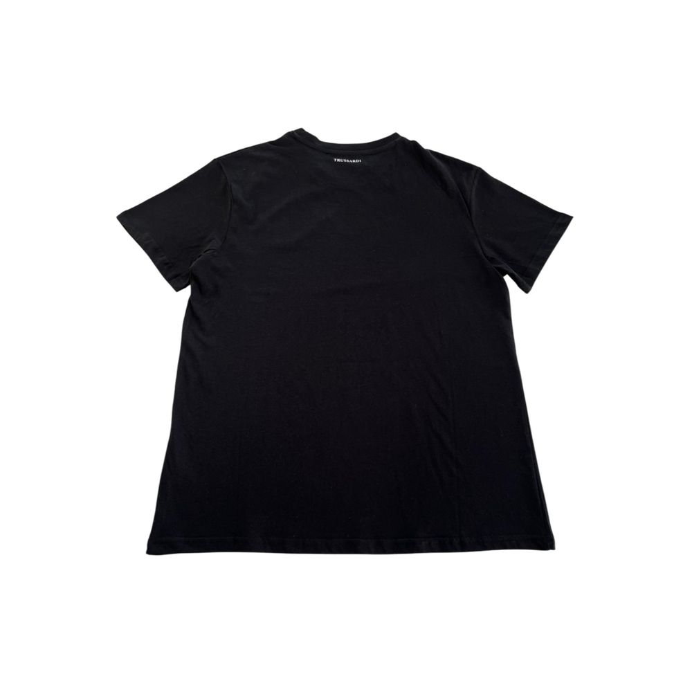 Trussardi Beachwear Black Cotton Men T-Shirt Trussardi Beachwear