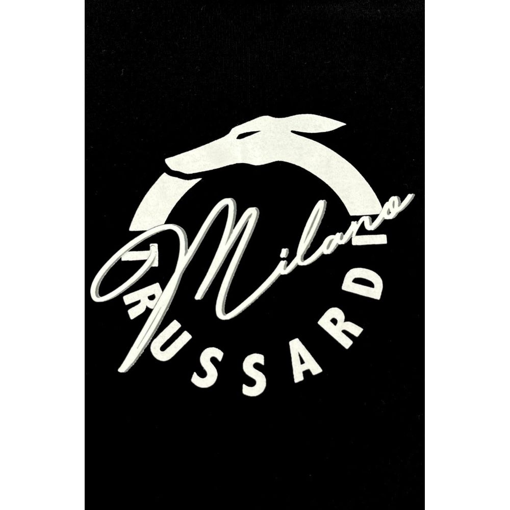 Trussardi Beachwear Black Cotton Men T-Shirt Trussardi Beachwear