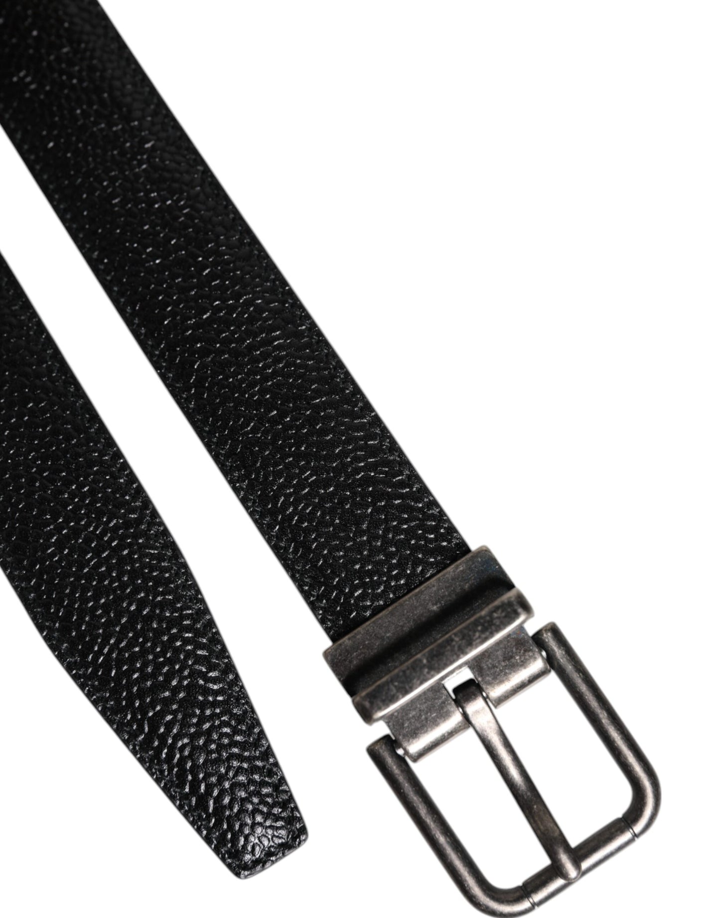 Dolce & Gabbana Black Calf Leather Classic Metal Buckle Belt Dolce & Gabbana