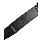 Dolce & Gabbana Black White Printed Metal Logo Buckle Belt