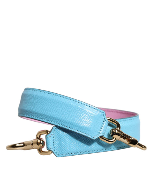 Dolce & Gabbana Pink Blue Leather Handle Bag Shoulder Strap Dolce & Gabbana