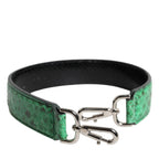 Dolce & Gabbana Black Green Exotic Leather Bag Shoulder Strap