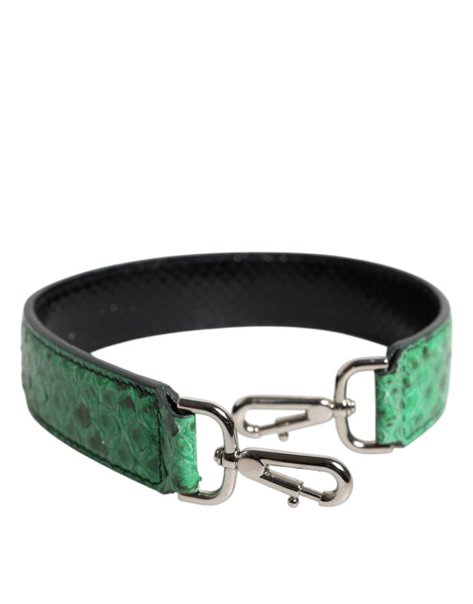 Dolce & Gabbana Black Green Exotic Leather Bag Shoulder Strap Dolce & Gabbana