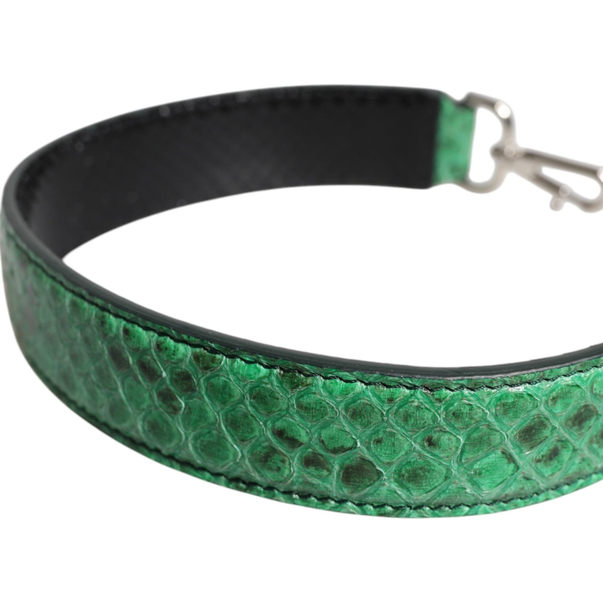Dolce & Gabbana Black Green Exotic Leather Bag Shoulder Strap