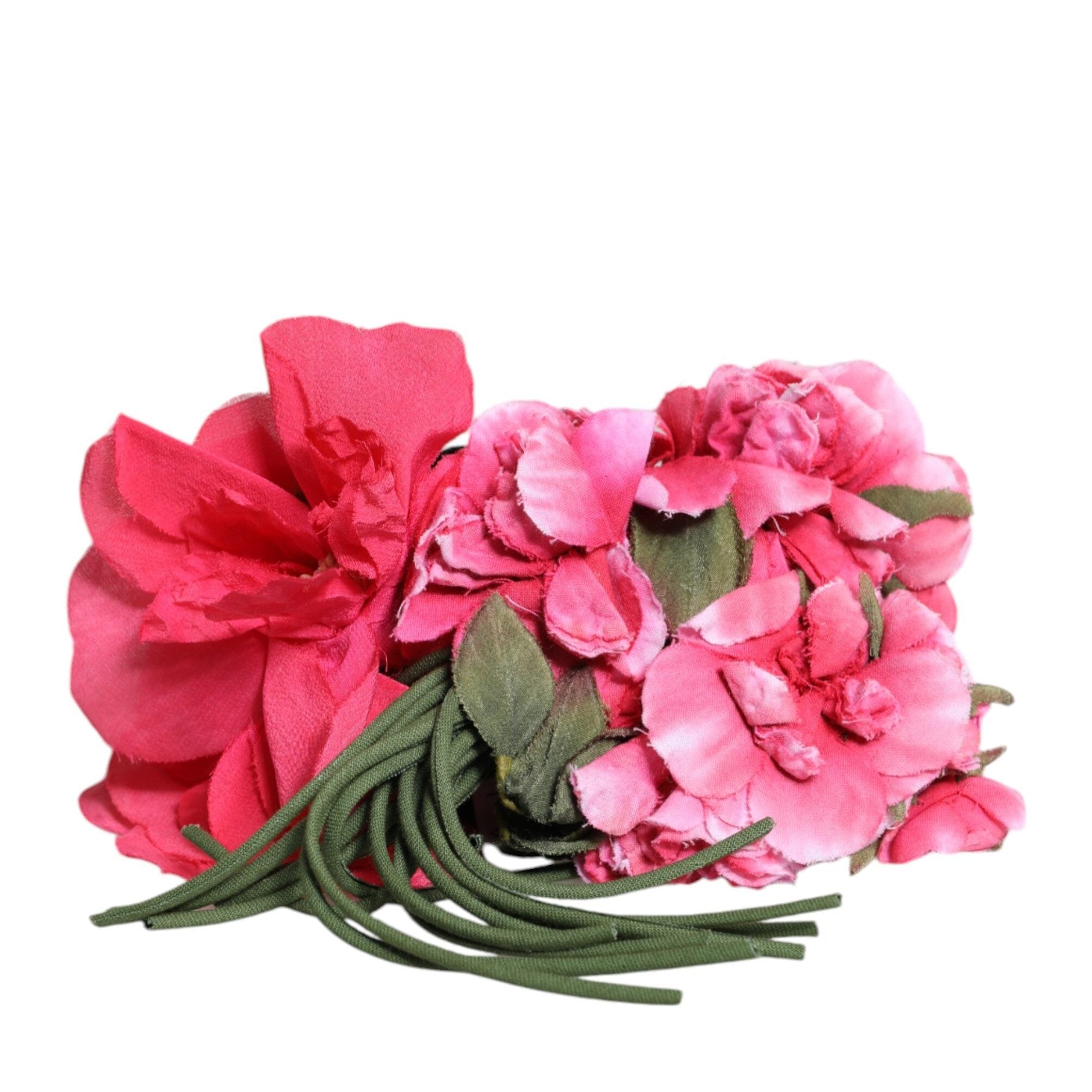 Dolce & Gabbana Multicolor Floral Applique Detail Tie Belt
