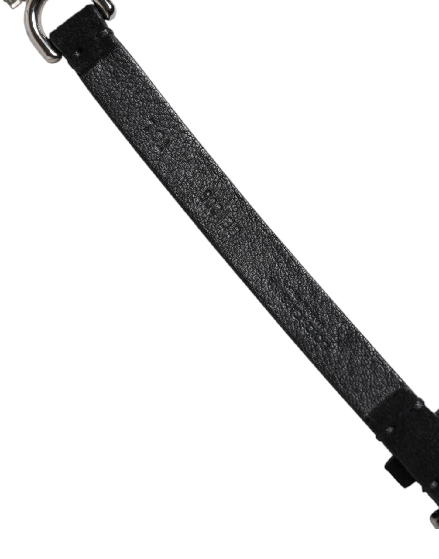 Dolce & Gabbana Black Leather Daisy Crystal Embellish Waist Belt Dolce & Gabbana