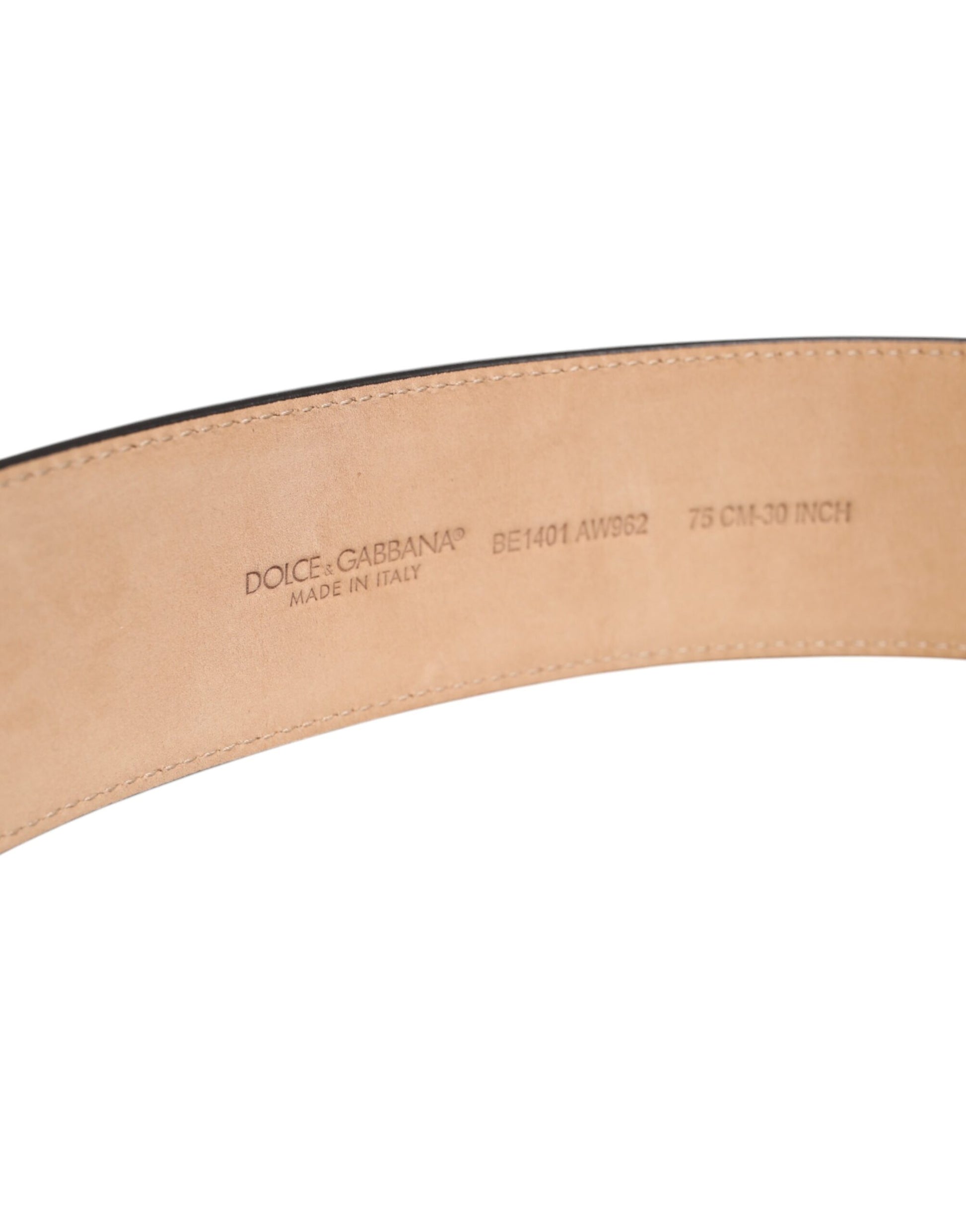 Dolce & Gabbana Brown Leather Waist Gold Metal Buckle Belt Dolce & Gabbana