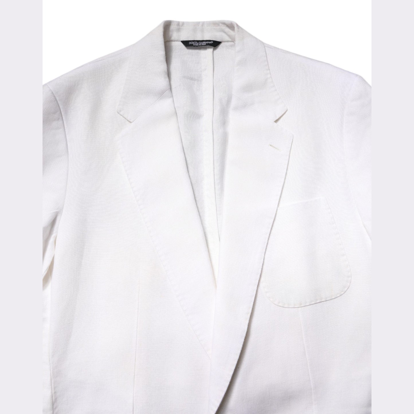 Dolce & Gabbana White Single Breasted Men Coat Blazer Suit Dolce & Gabbana