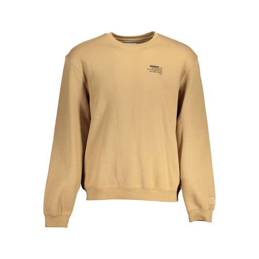 Guess Jeans Beige Cotton Unisex Sweatshirt Guess Jeans
