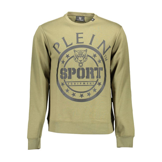 Plein Sport Green Cotton Men Sweater Plein Sport