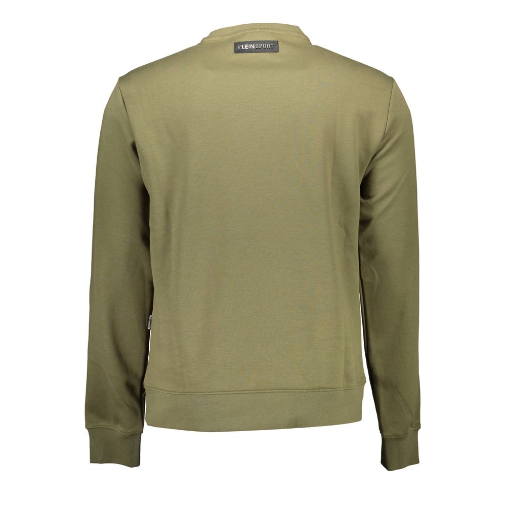 Plein Sport Green Cotton Men Sweater Plein Sport