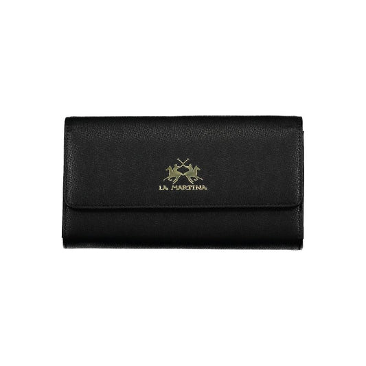 La Martina Black Polyethylene Women Wallet La Martina