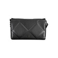 Black Calvin Klein polyester women's shoulder bag with sleek design and adjustable strap, suitable for casual or formal occasions.