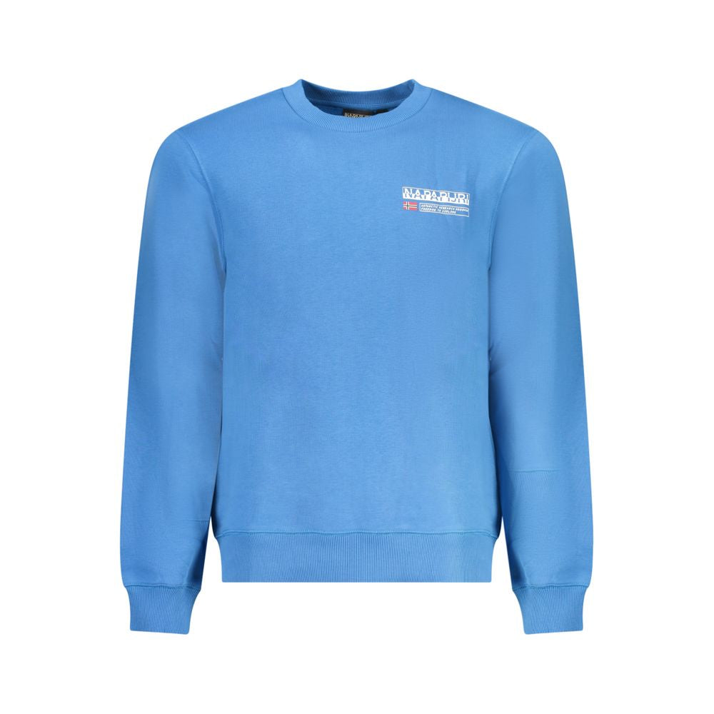Napapijri Light Blue Cotton Men Sweater Napapijri