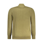 Timberland Verde organic cotton men's cardigan in green, featuring a button-up front and ribbed cuffs, casual and comfortable style.