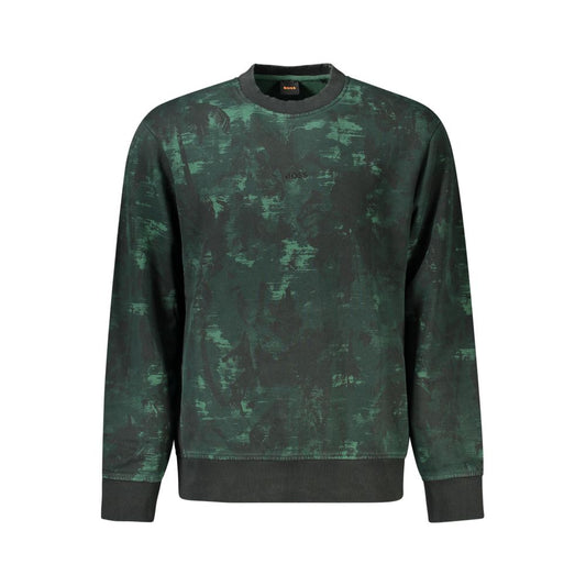 Hugo Boss Green Cotton Men Sweater Hugo Boss