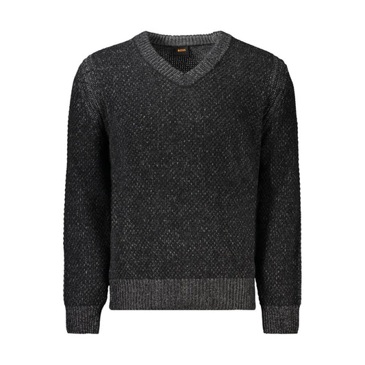 Hugo Boss Black Wool Men Sweater Hugo Boss