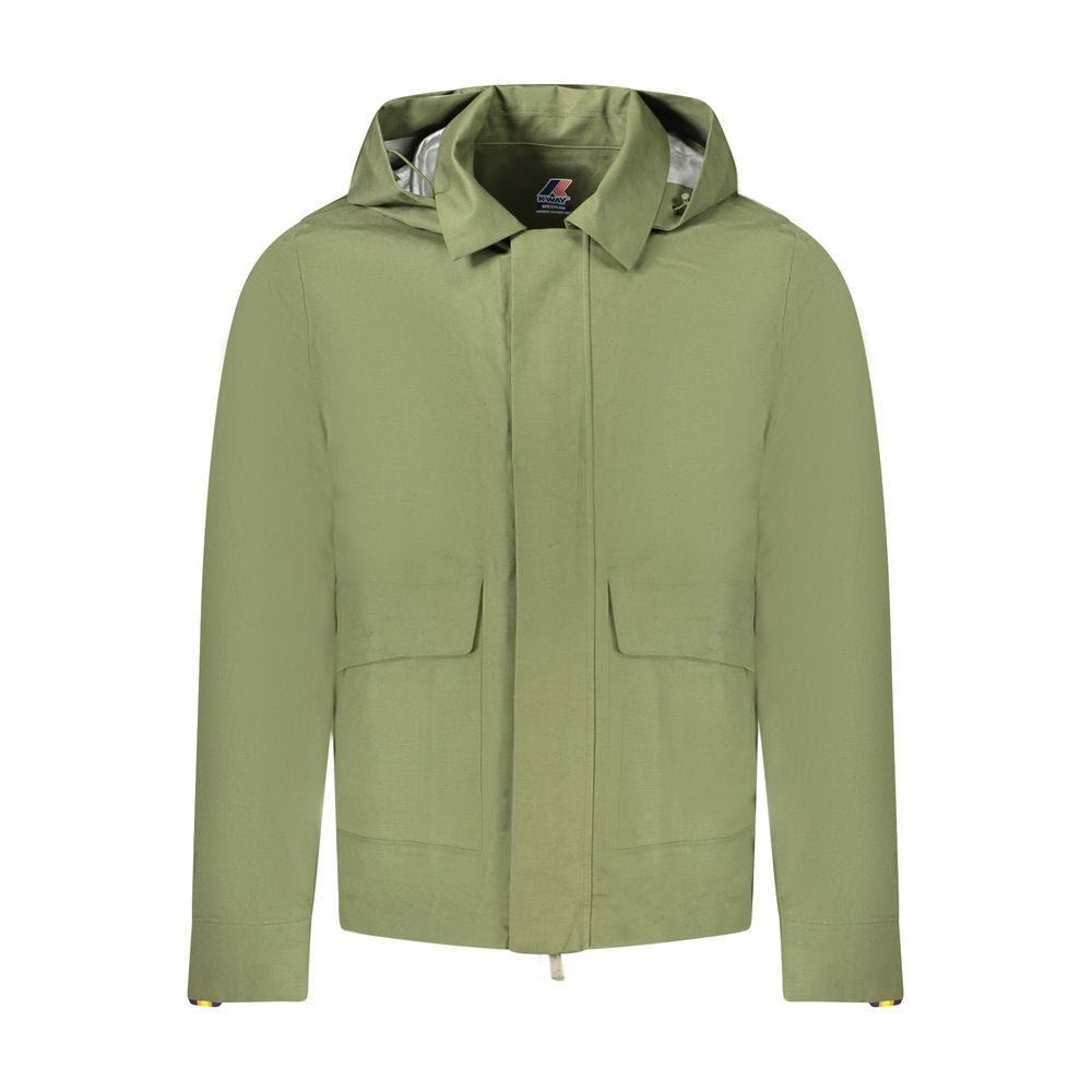 K-WAY Green Linen Men Jacket K-WAY
